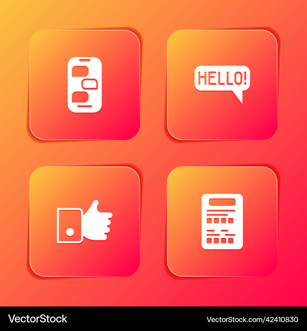 Set new chat messages notification hello Set new chat messages notification hello vector image