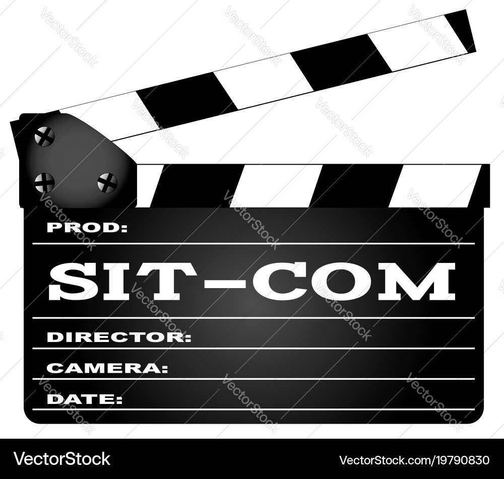 Sitcom clapperboard Vector Image