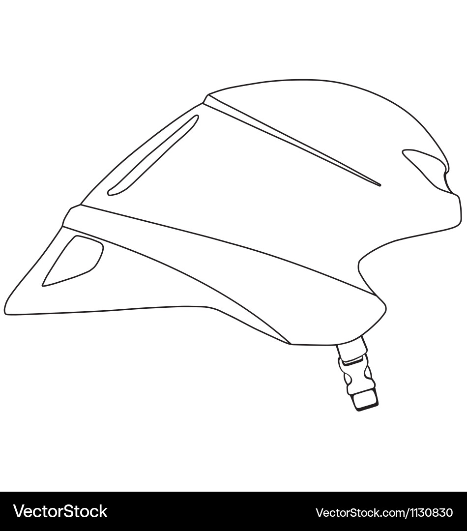 Time trial cycle helmet Vector Image