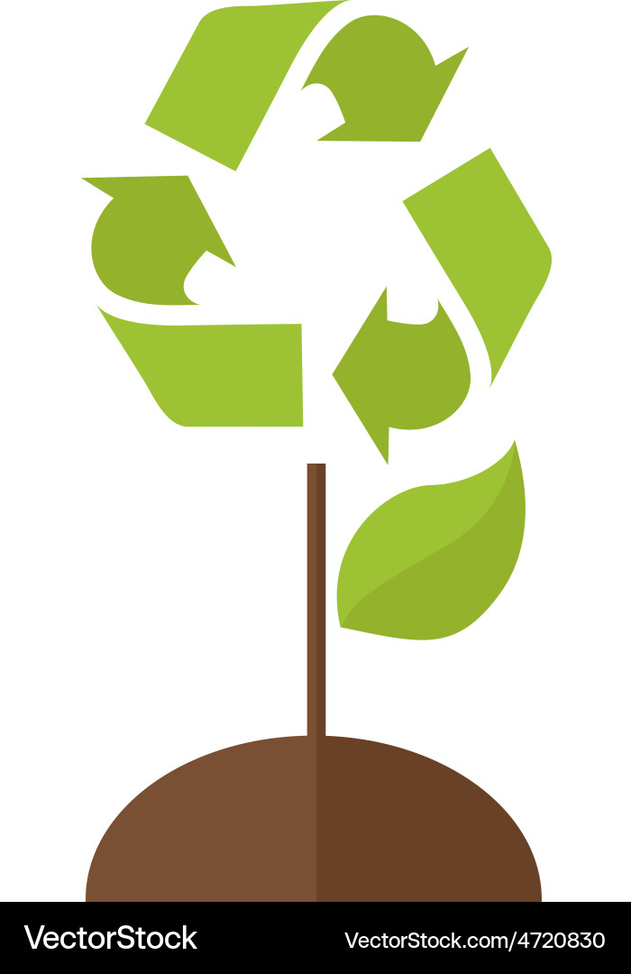 Tree with recycle symbol Vector Image