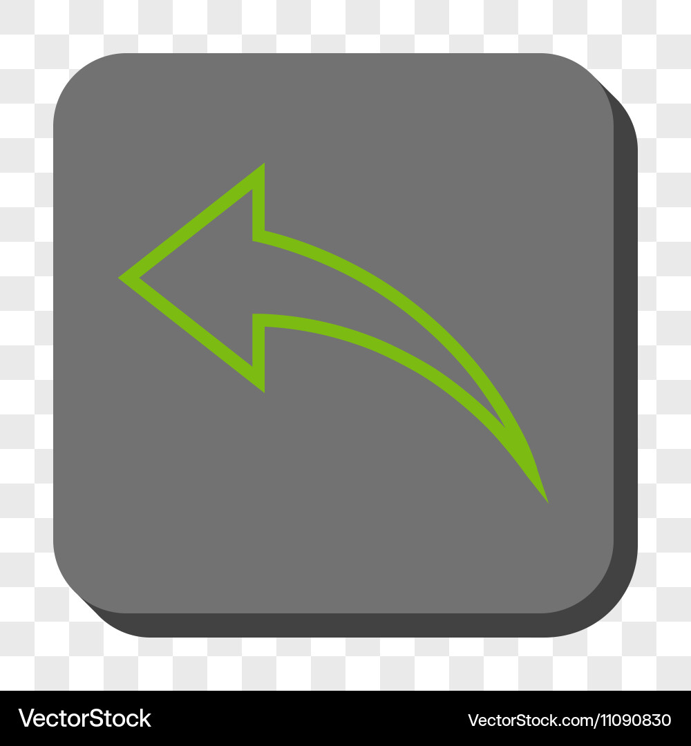 Undo rounded square button vector image