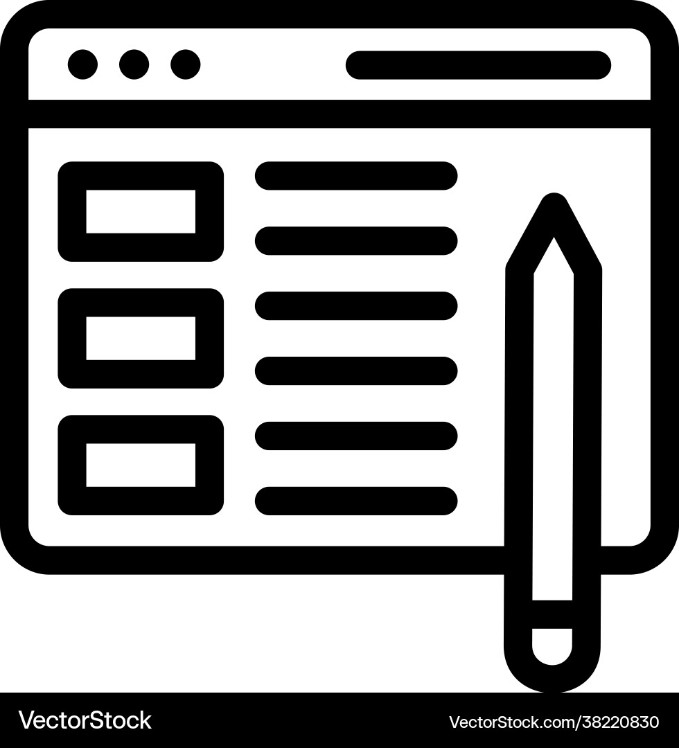 Web content vector image