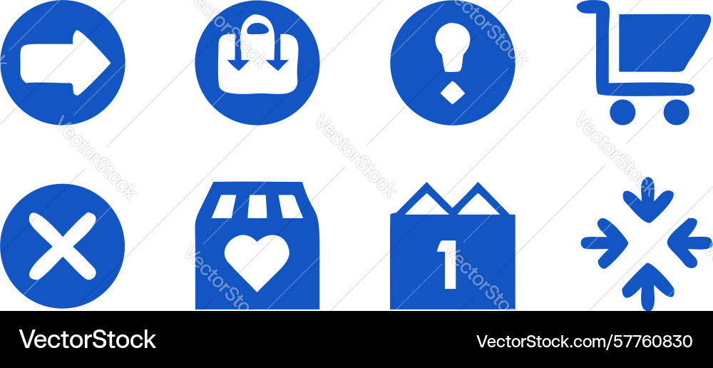 Web navigation action icons user interface vector image