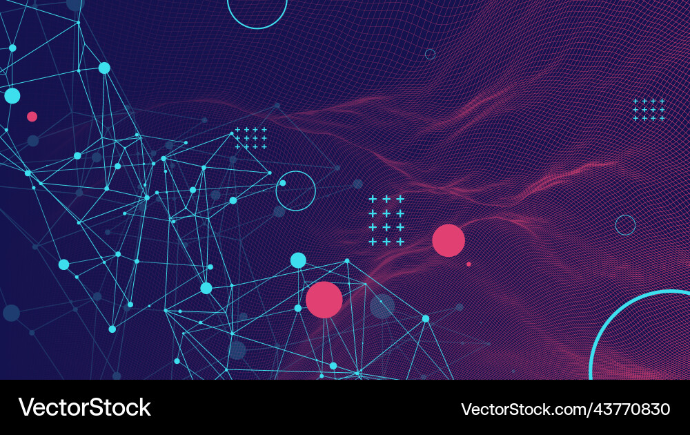 Wireframe background with plexus effect Wireframe background with plexus effect vector image