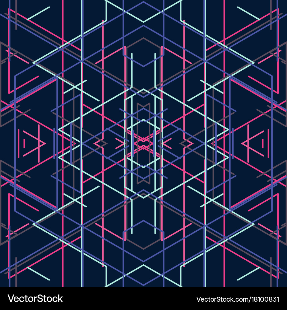 Abstract geometric background with colorful lines vector image