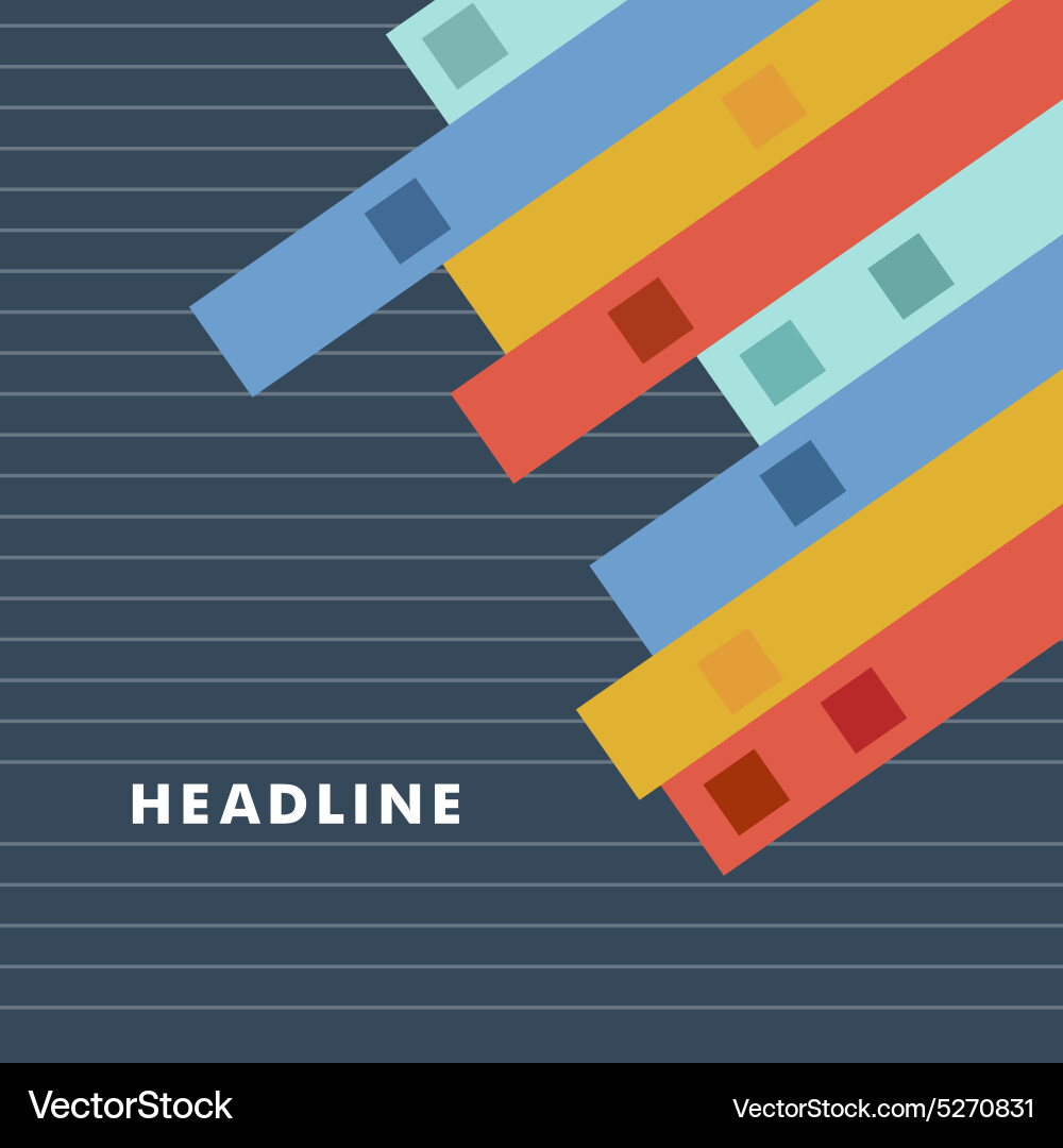 Abstract squares and lines vector image