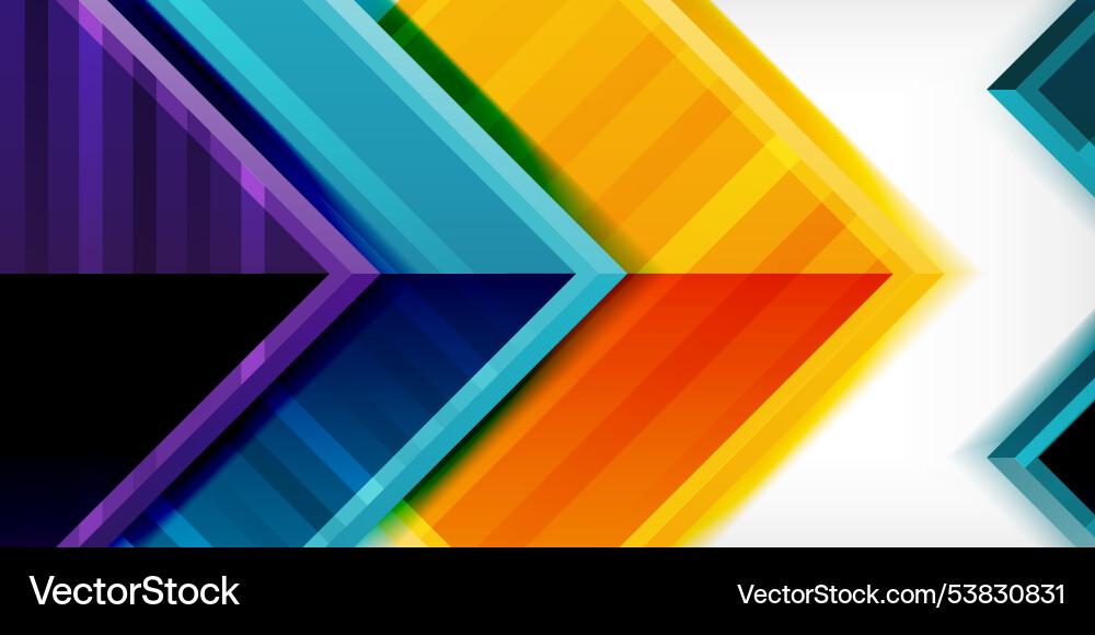 Arrow symbols created with 3d effects and line Vector Image