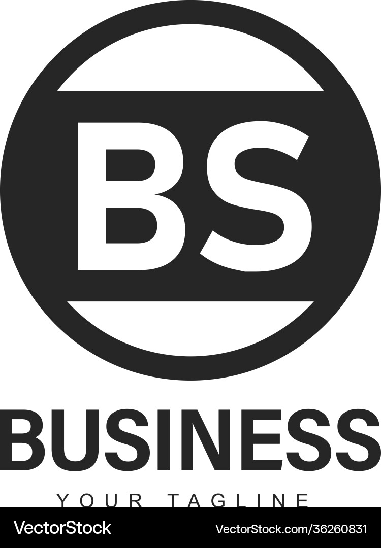 Bs initial a logo design with abstract style Bs initial a logo design with abstract style vector image