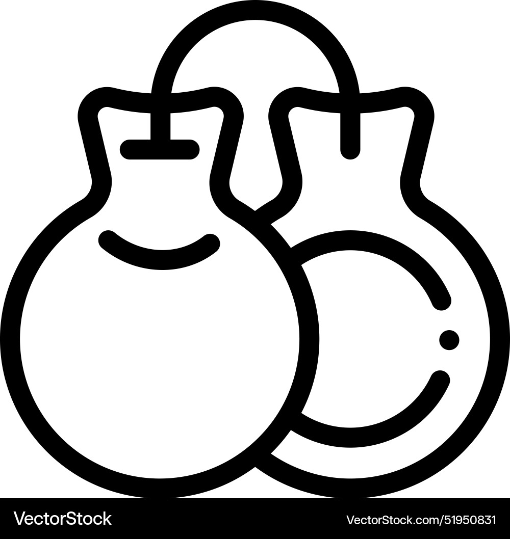 Castanet icon thin linear style design isolated Vector Image