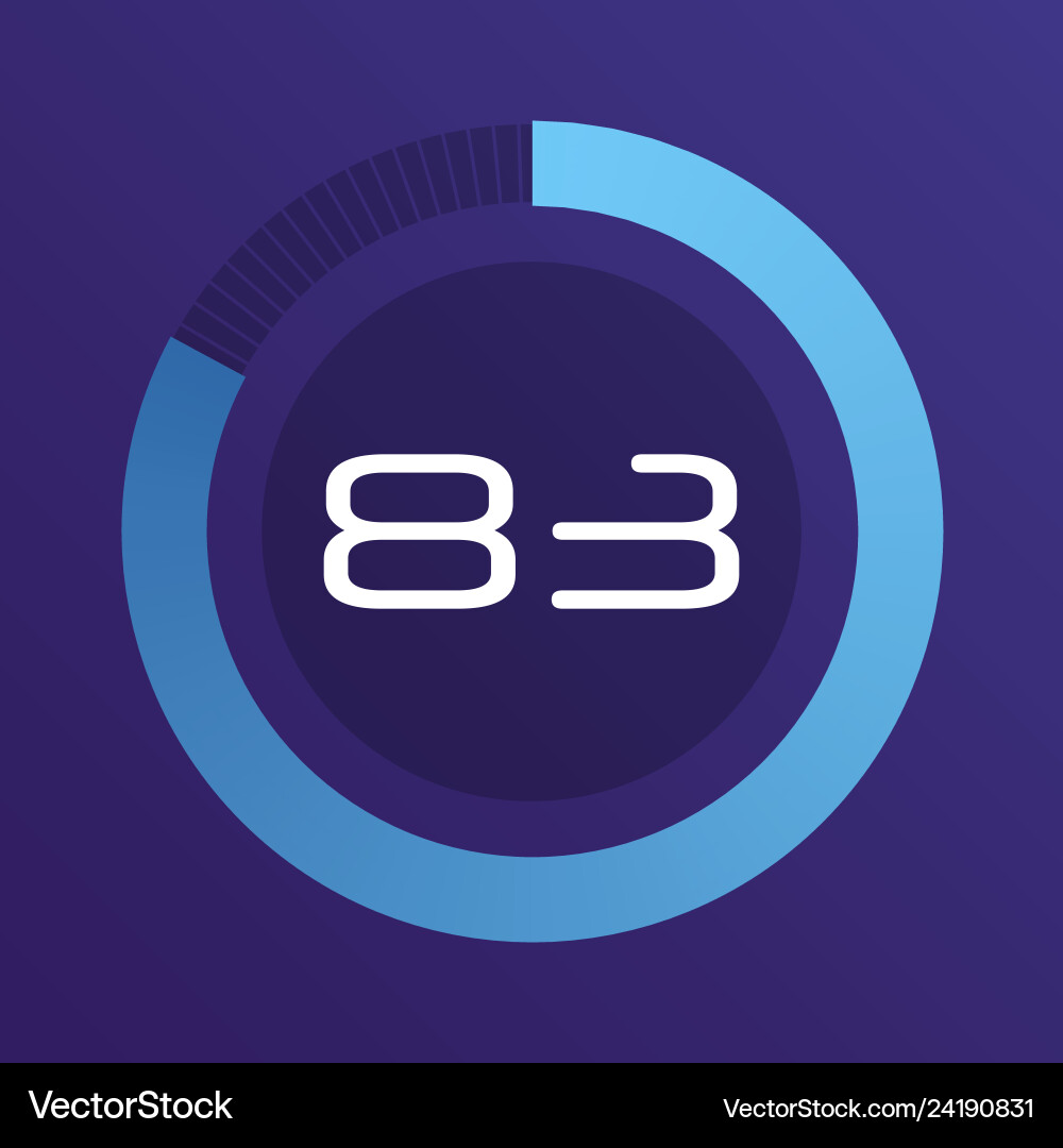 Circular interval timer Circular interval timer vector image
