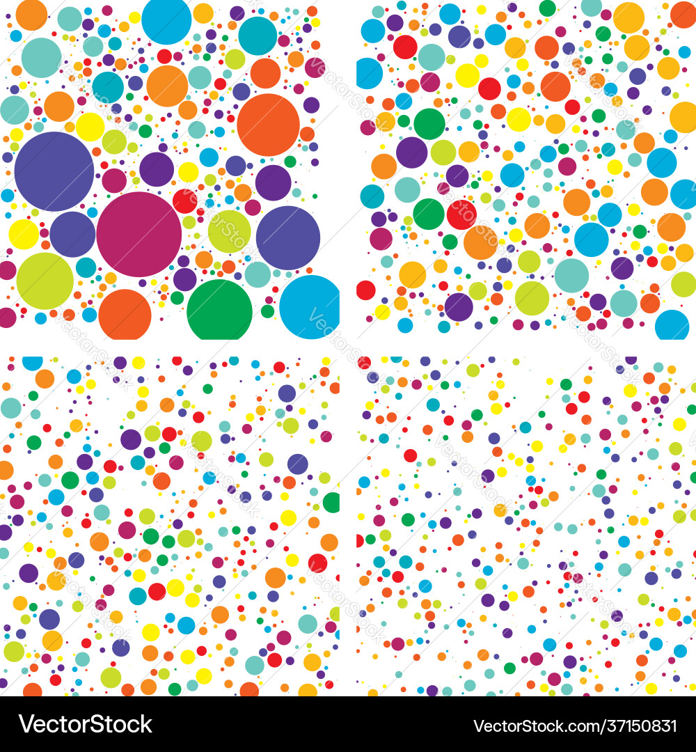 Colorful random dots circles dotted element vector image