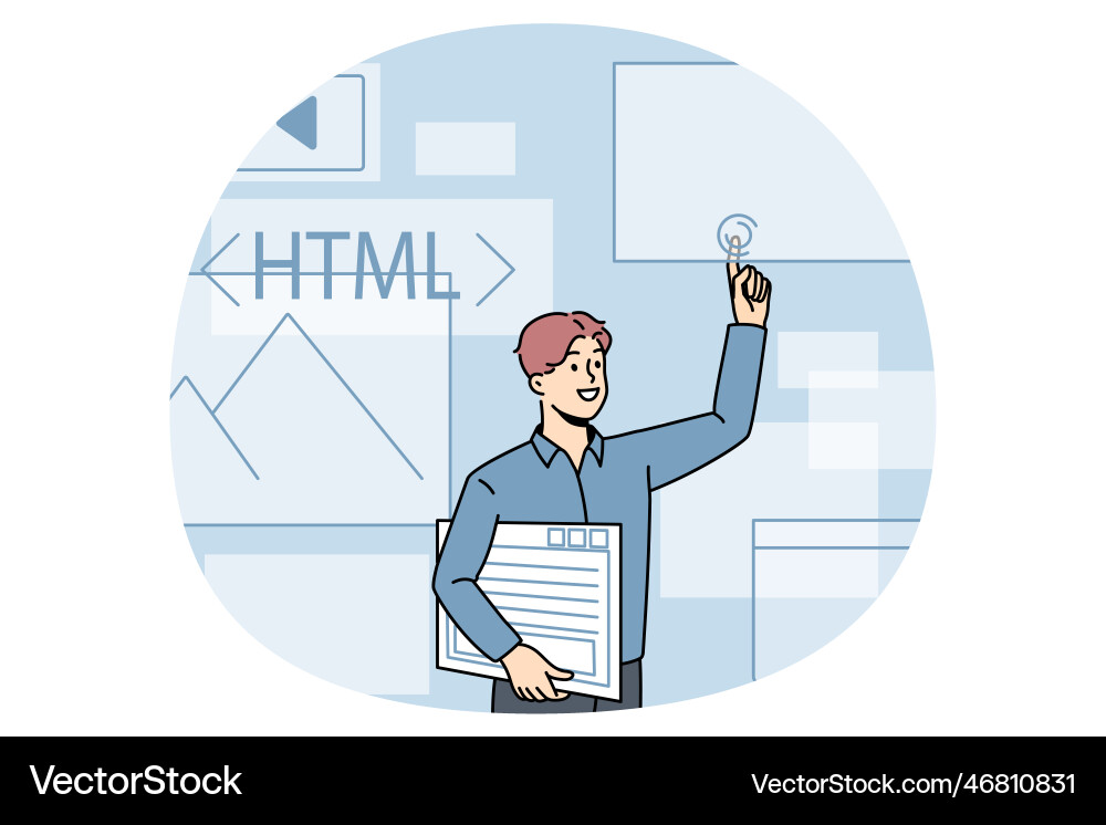 Computer programming and html concept vector image