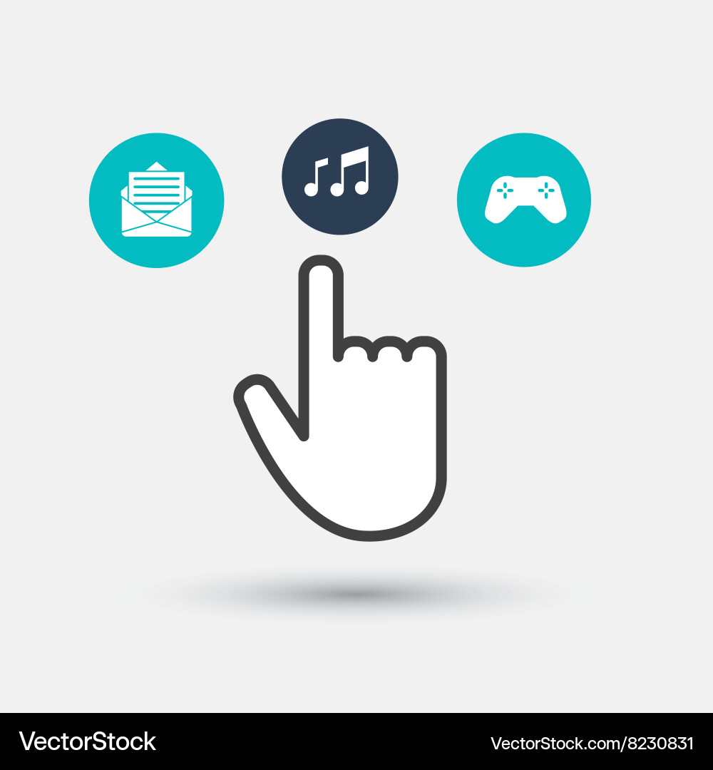 Cursor and icon set design Vector Image