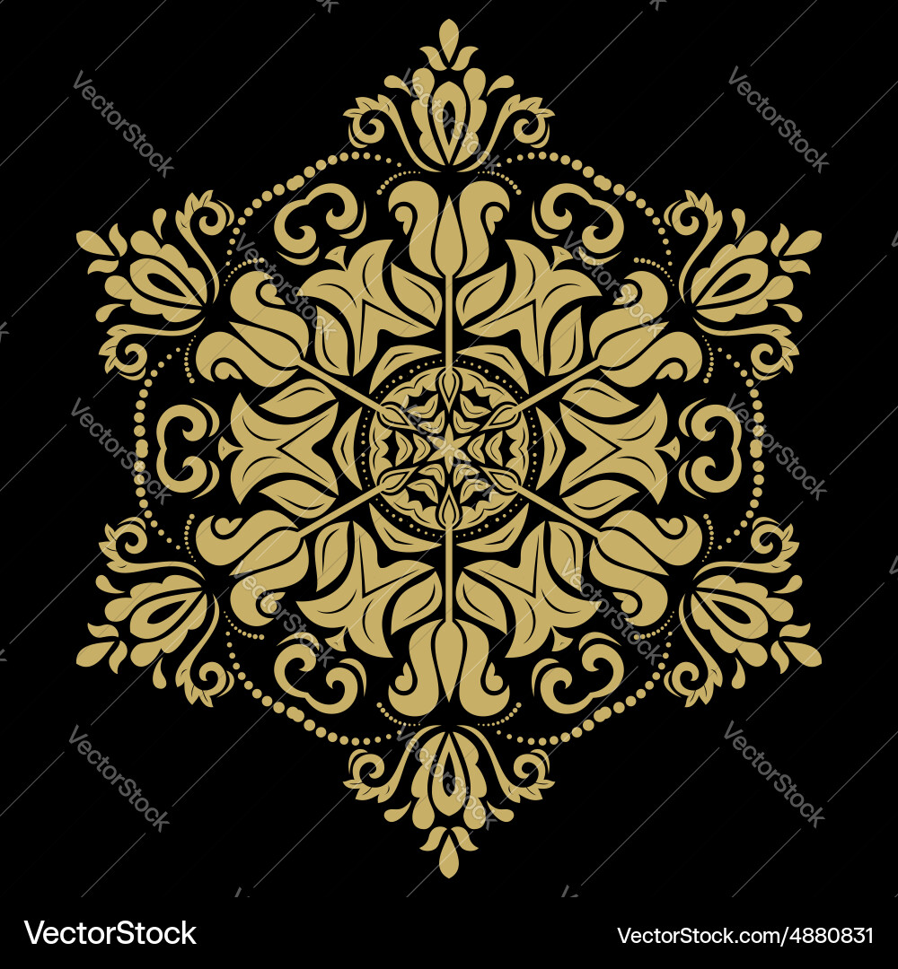 Damask orient pattern vector image
