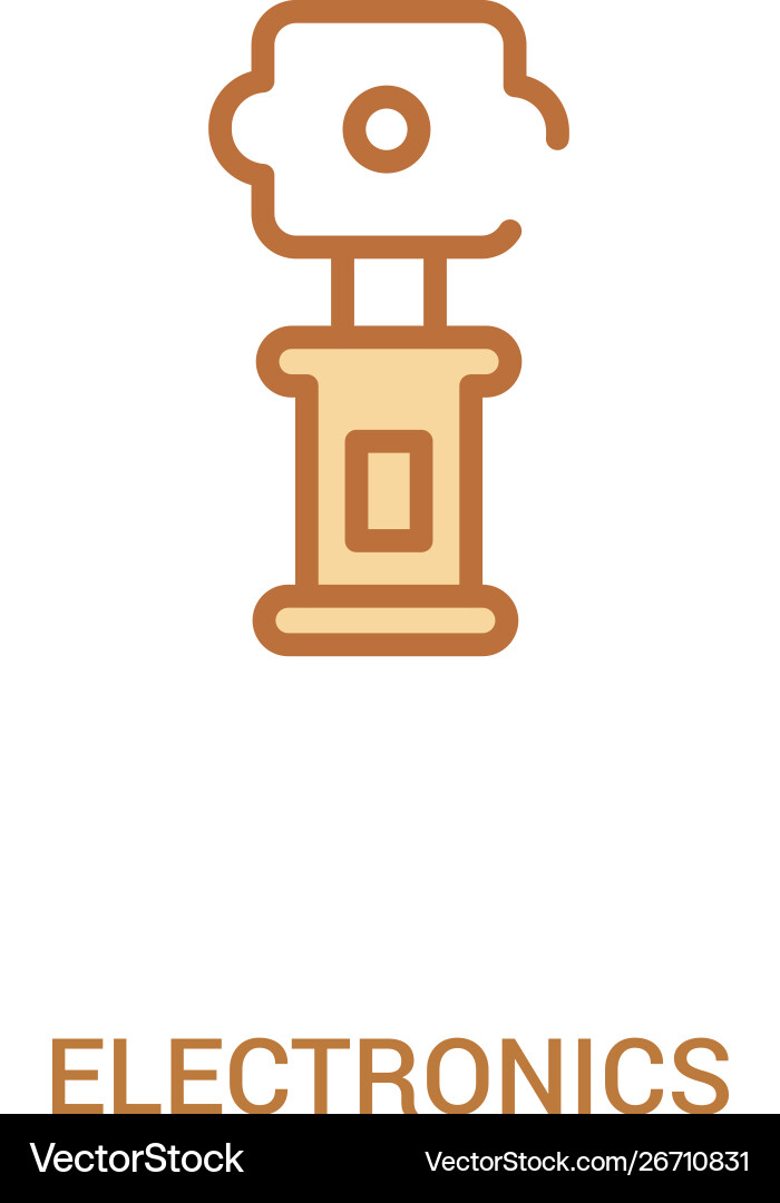 Electronics concept 2 colored icon simple line Electronics concept 2 colored icon simple line vector image