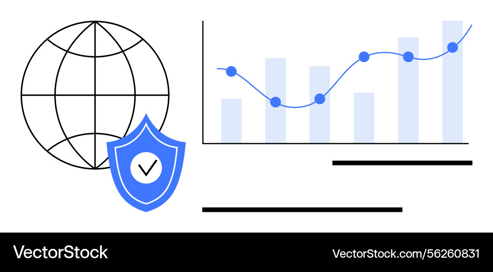 Global data security with graph analytics Global data security with graph analytics vector image