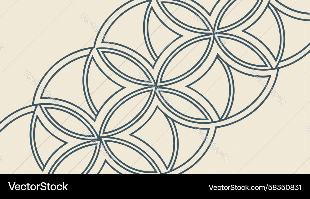 Interlocking Circle Pattern - Serene Vector Image