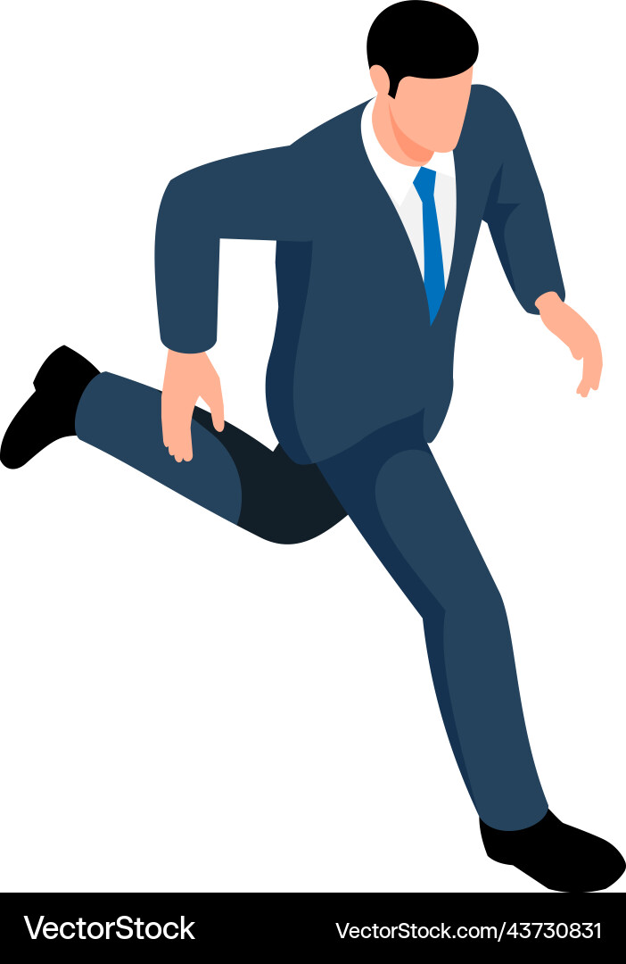 Isometric businessman vector image