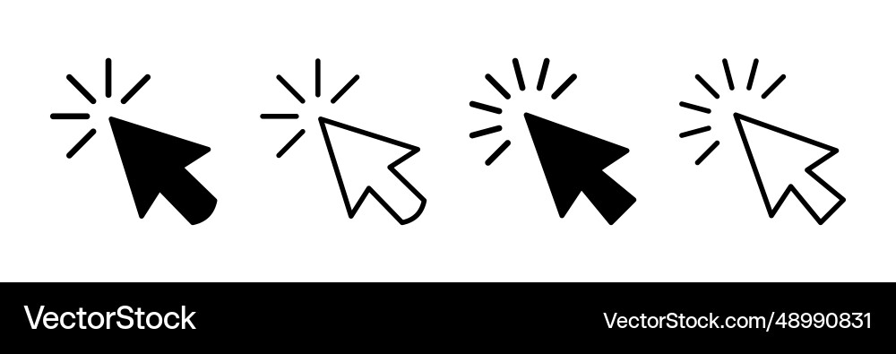 Klicken Sie auf Symbol Cursor Zeigerzeichen Klicken Sie auf Symbol Cursor Zeigerzeichen vektorbild