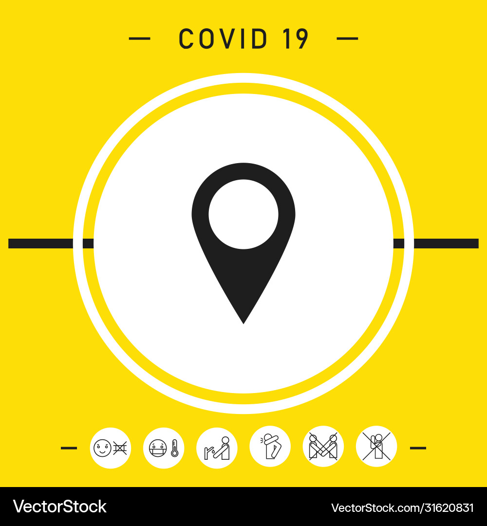 Map pointer icon graphic elements for your design vector image