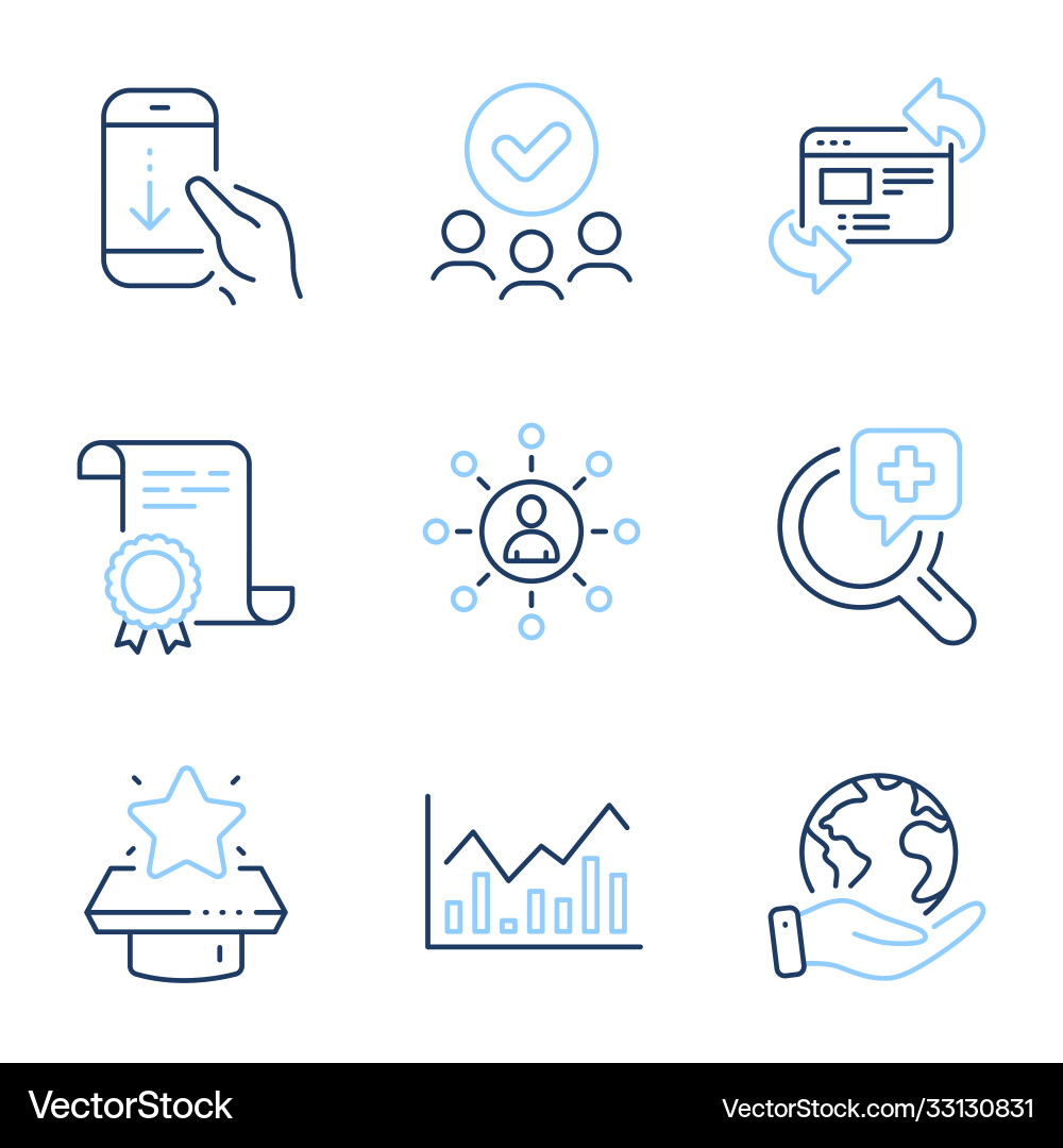 Medical analyzes networking and refresh website Medical analyzes networking and refresh website Vector Image