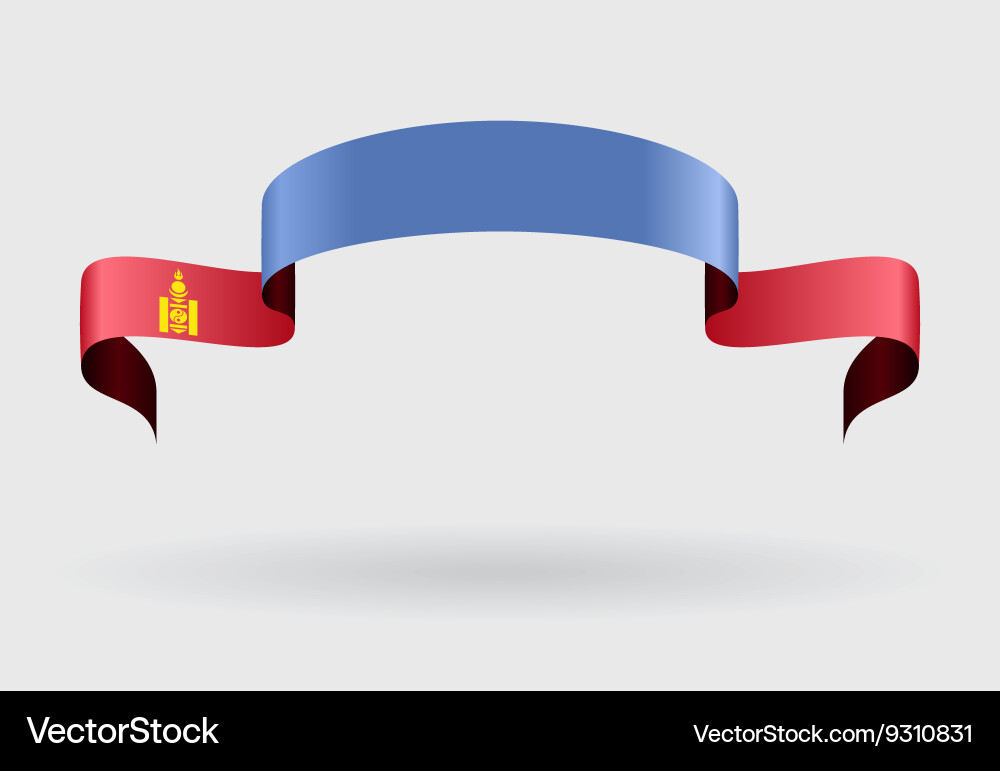 Mongolian Flag Wave Pattern vector image