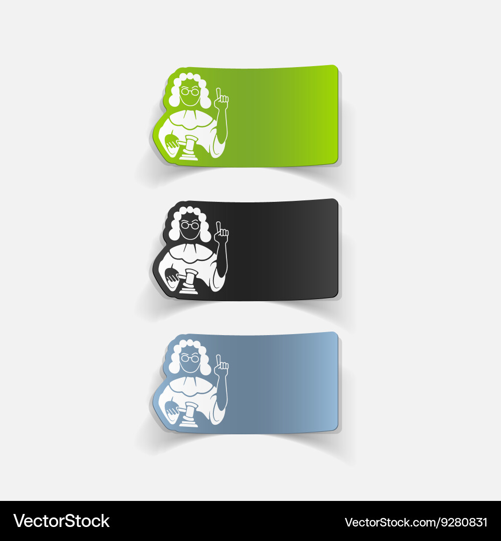 Realistic design element judge Vector Image