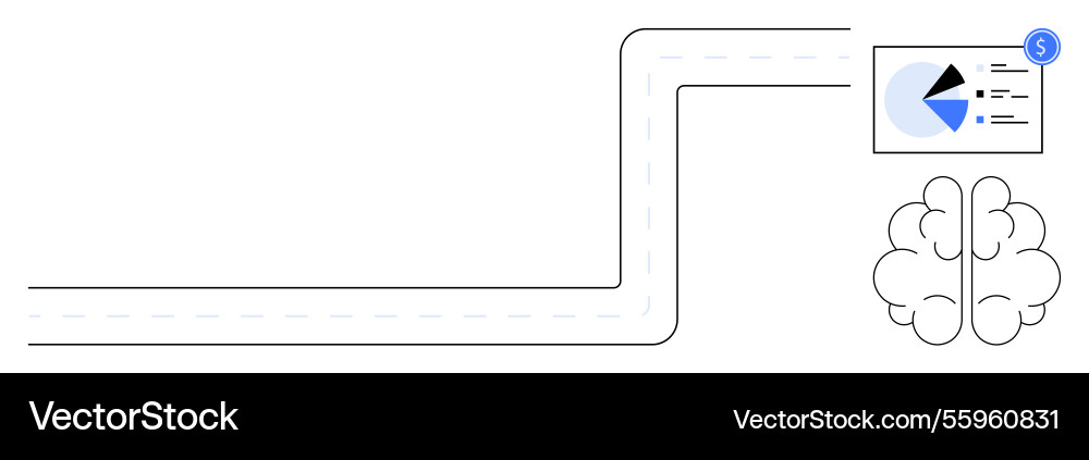 Roadmap leading to data analysis and brainstorming Roadmap leading to data analysis and brainstorming vector image