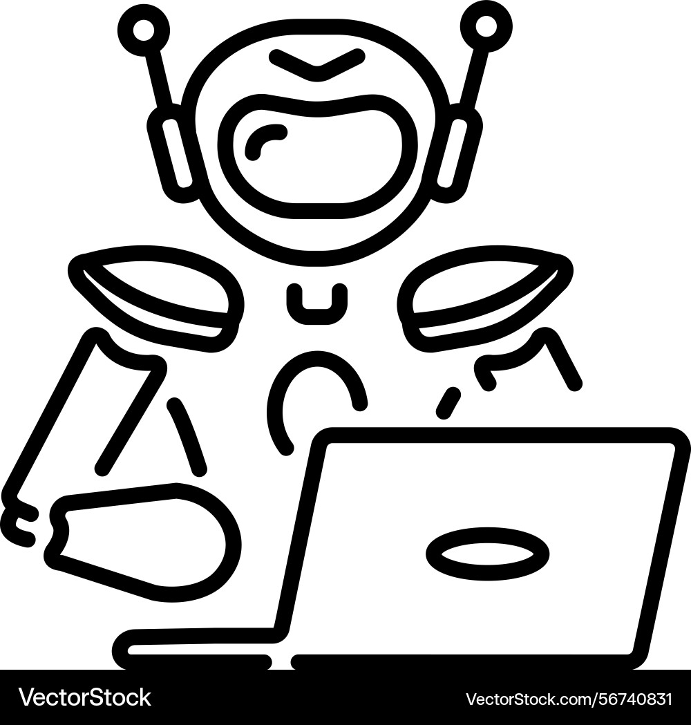 Robot assistant Vector Image