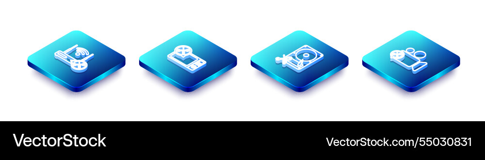 Set isometric line router wi-fi with service Set isometric line router wi-fi with service vector image