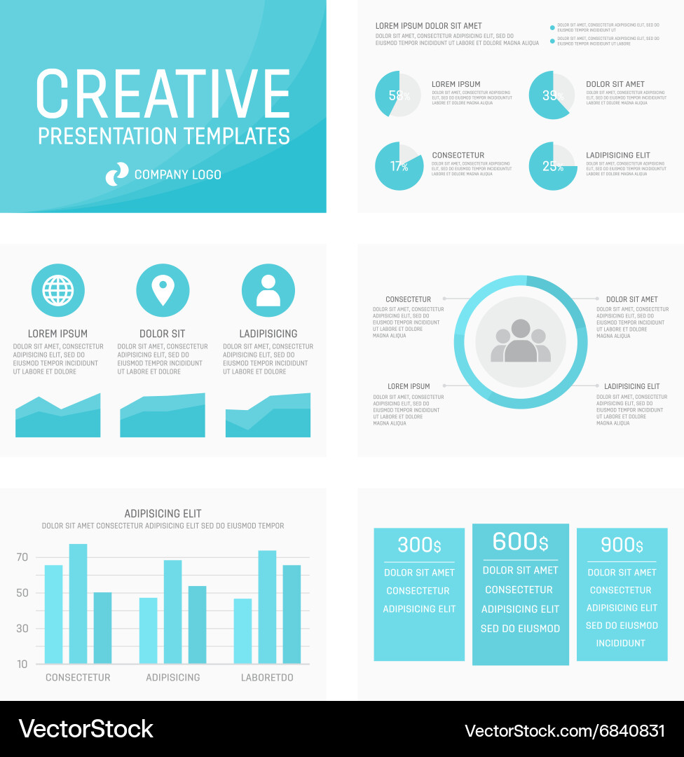 Template for multipurpose presentation Vector Image