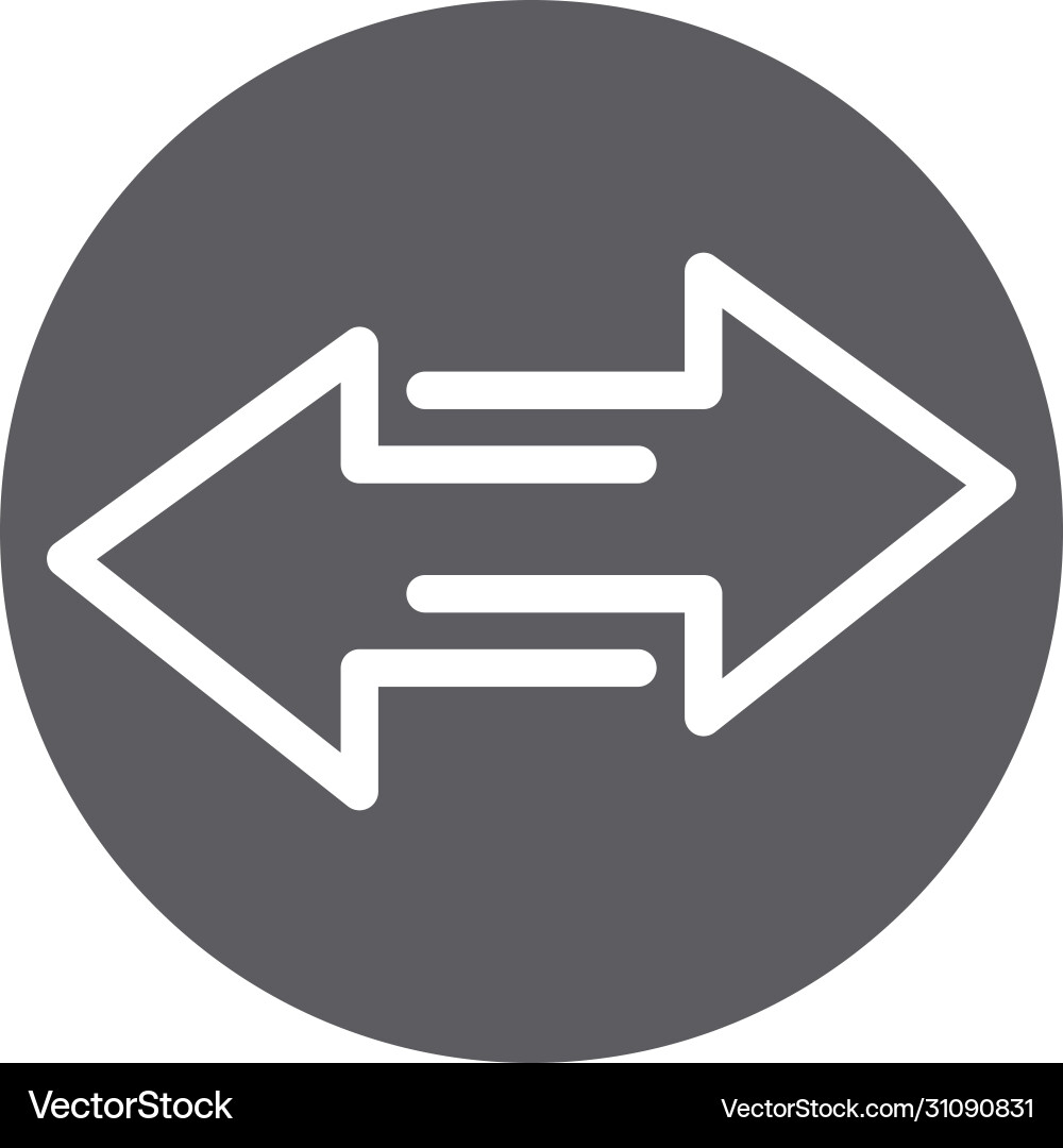 Two arrows pointing in different directions block vector image