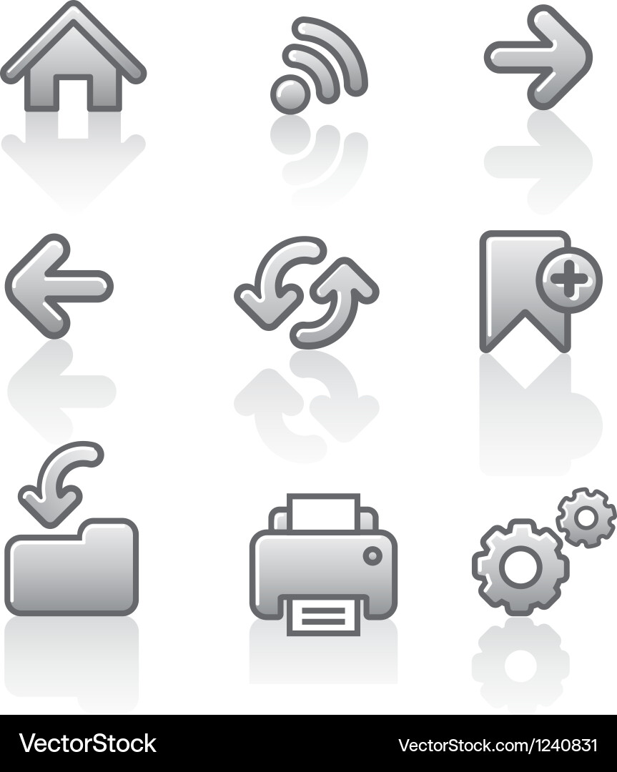 Web Icons - Navigation & Site Tools vector image