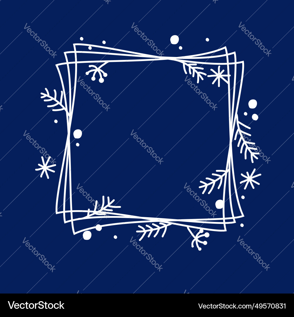 Winter Snowflake Frame Royalty Free Vector Image