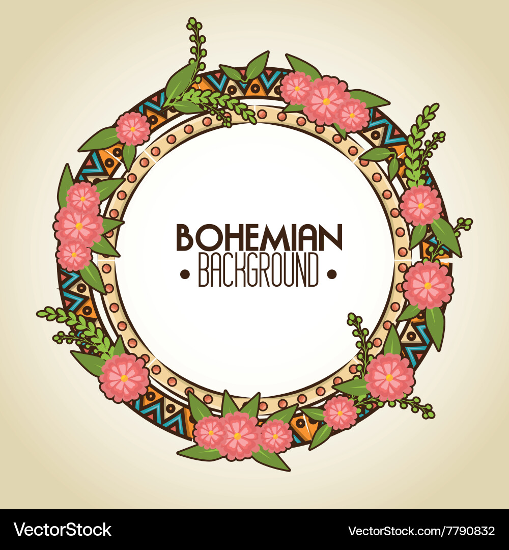 Bohemian background design vector image