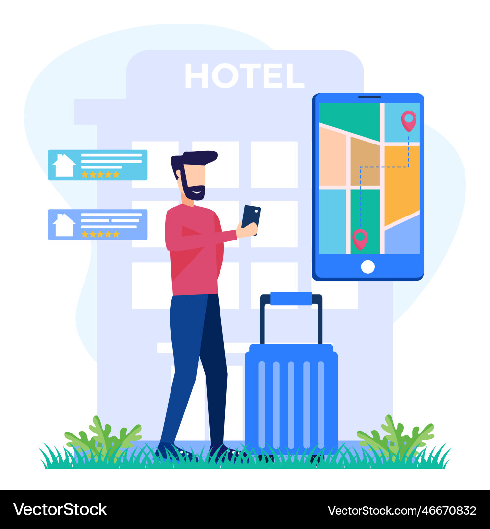 Graphic cartoon character of navigation map Vector Image