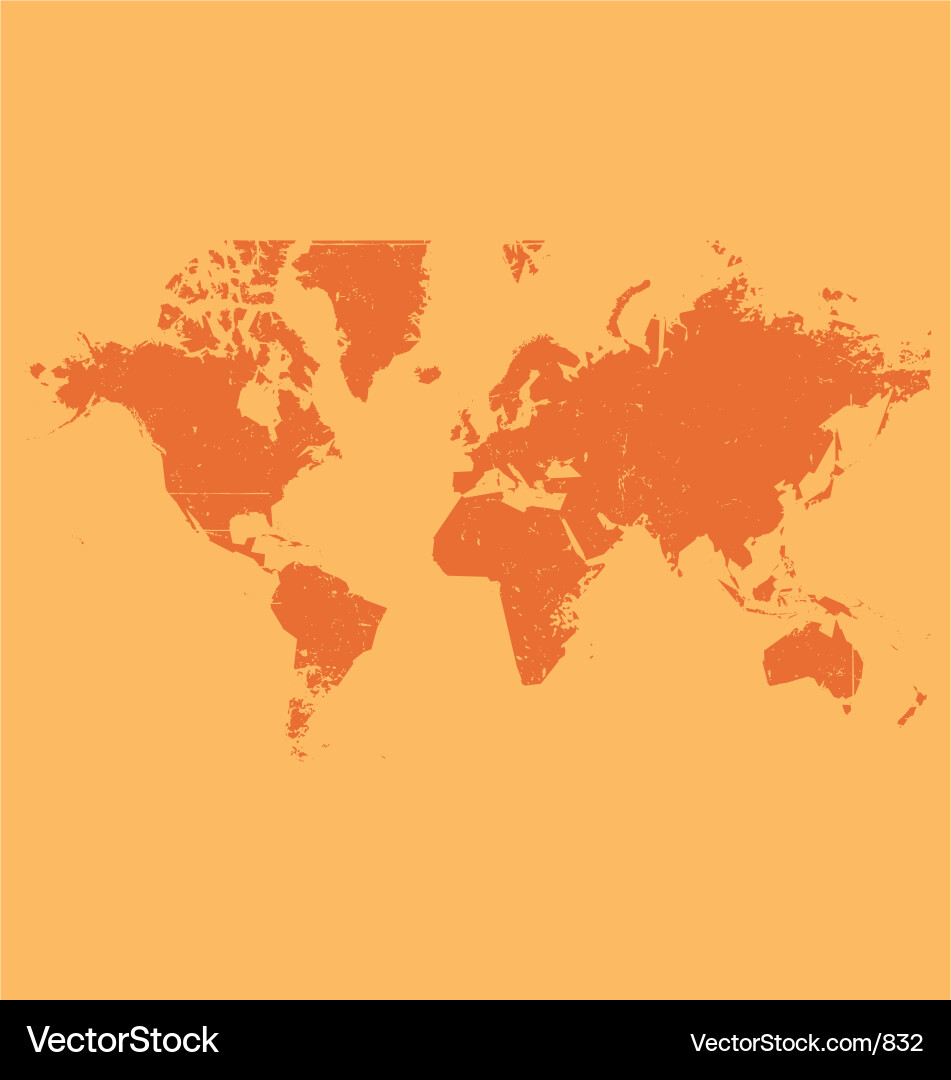 Grunge World Map Royalty Free Vector Image - VectorStock