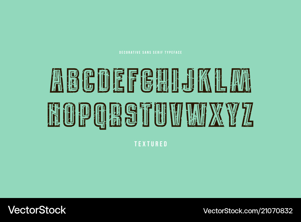 Intricate Maze Font - Rough Texture vector image