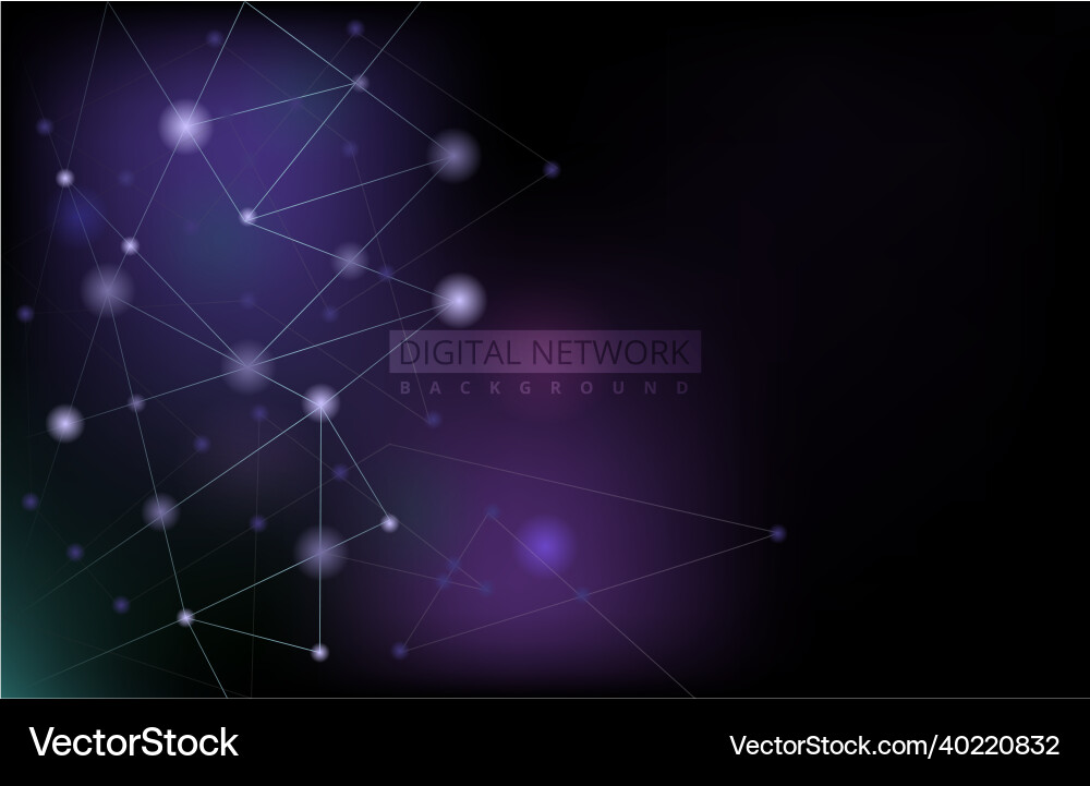 Nebula digital network connection technology Nebula digital network connection technology vector image