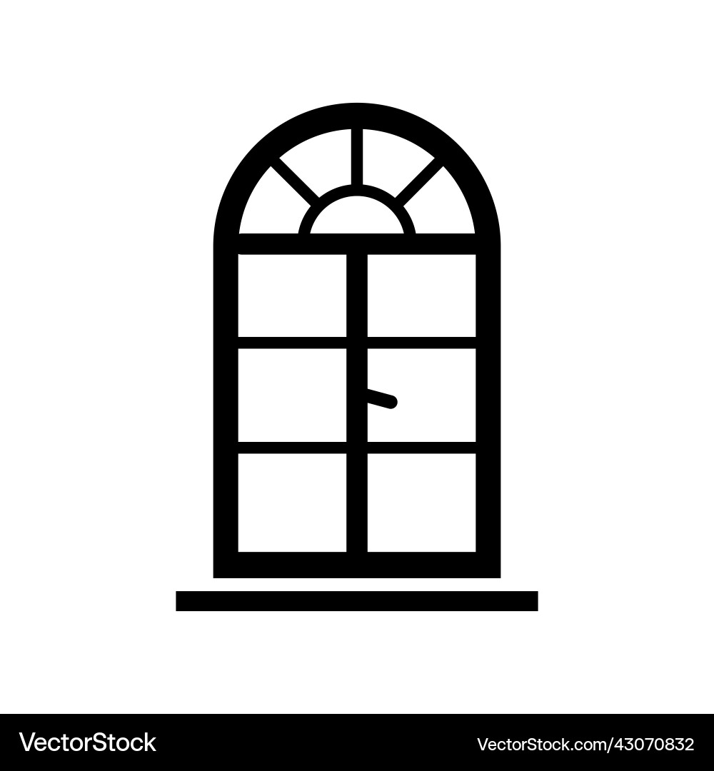 Windows icon glyph style round window frames Windows icon glyph style round window frames vector image