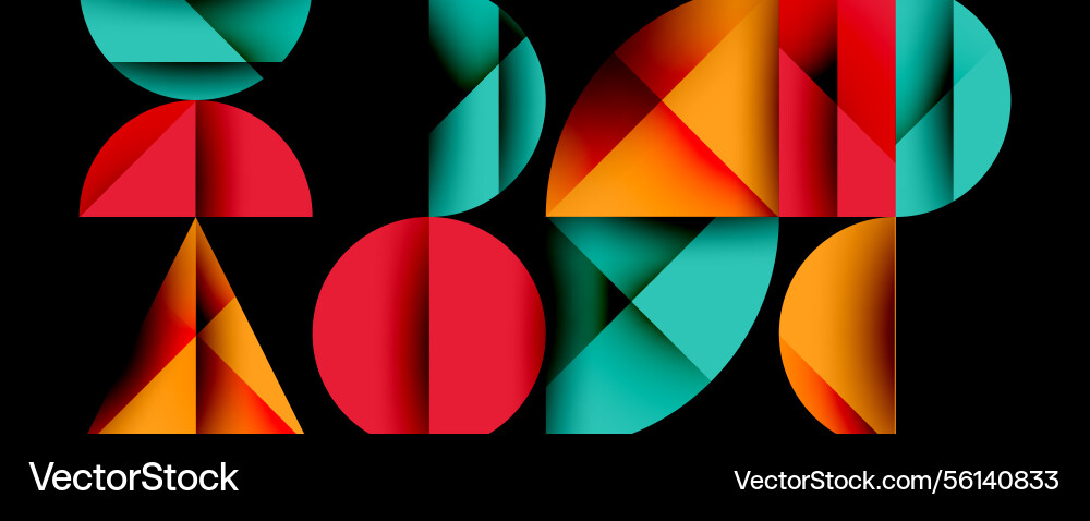 Bright shapes overlap creating abstract Bright shapes overlap creating abstract Vector Image