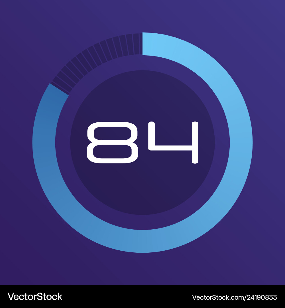 Circular interval timer Circular interval timer vector image