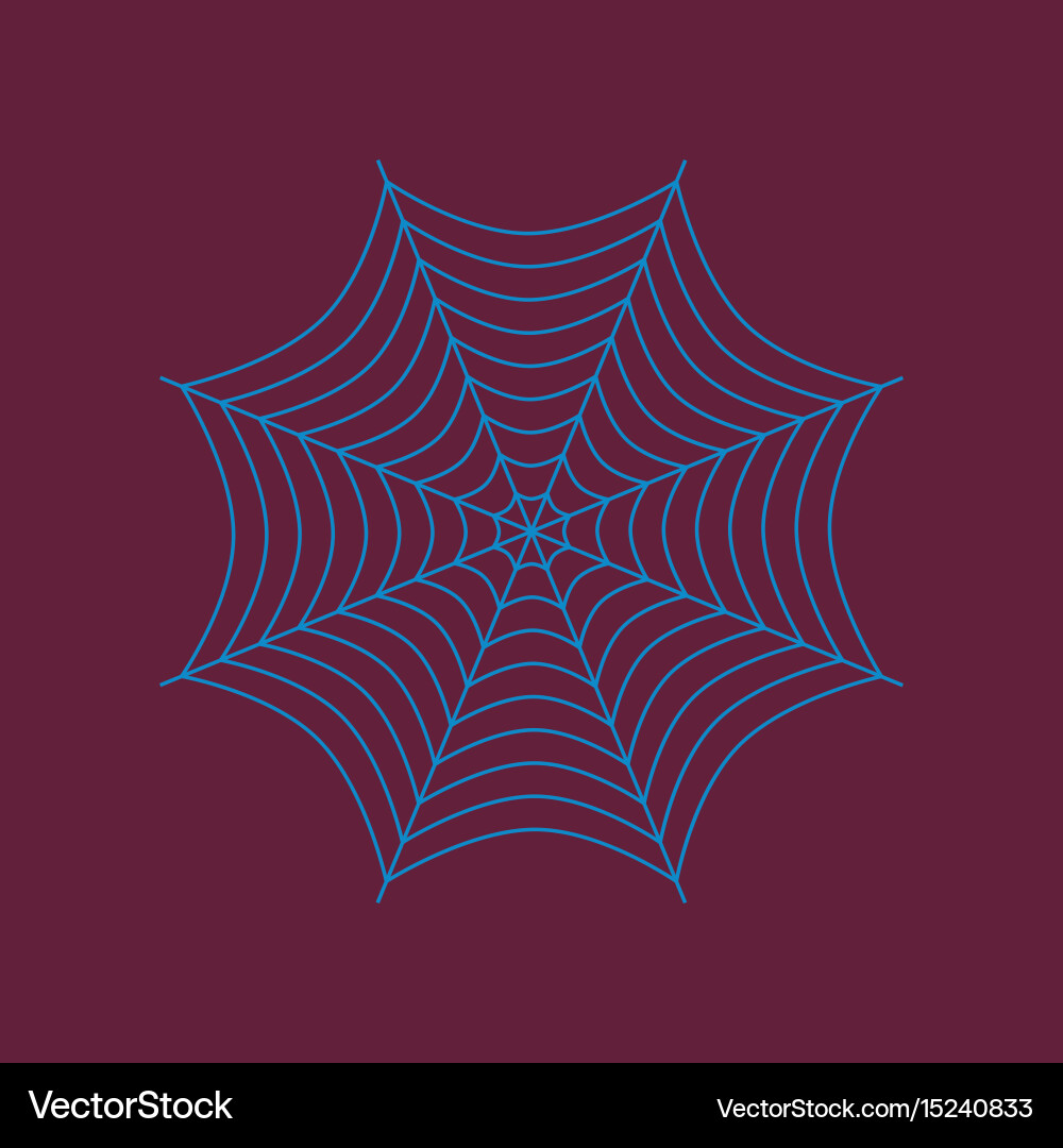 Flat on background of spider web Vector Image