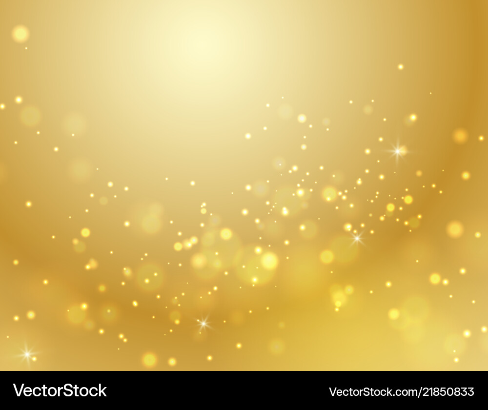 Golden Bokeh Light Effect Background vector image