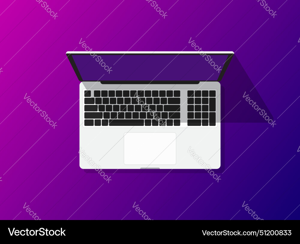 Laptop icon in flat style computer on isolated Laptop icon in flat style computer on isolated vector image