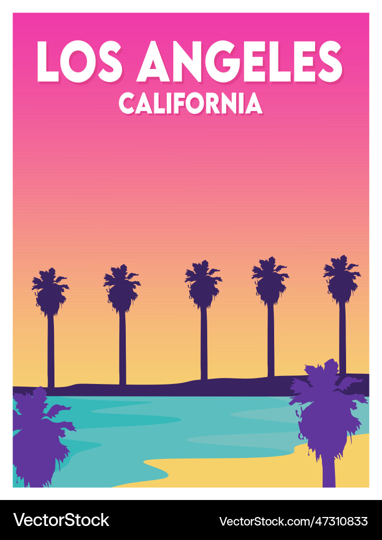 Los angeles california mit schöner Aussicht Los angeles california mit schöner Aussicht vektorbild