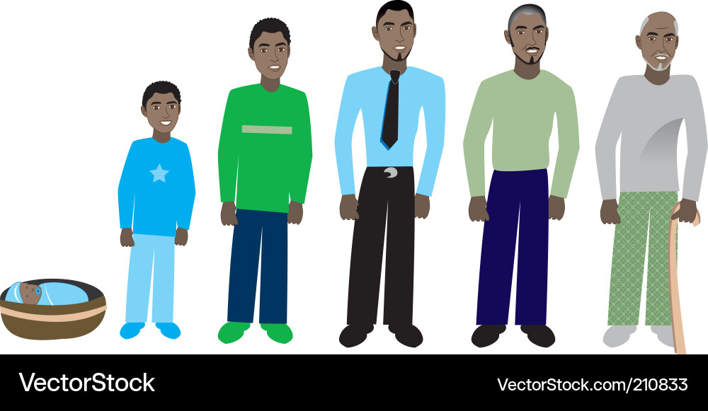 Man in Suit Progression Vector Image