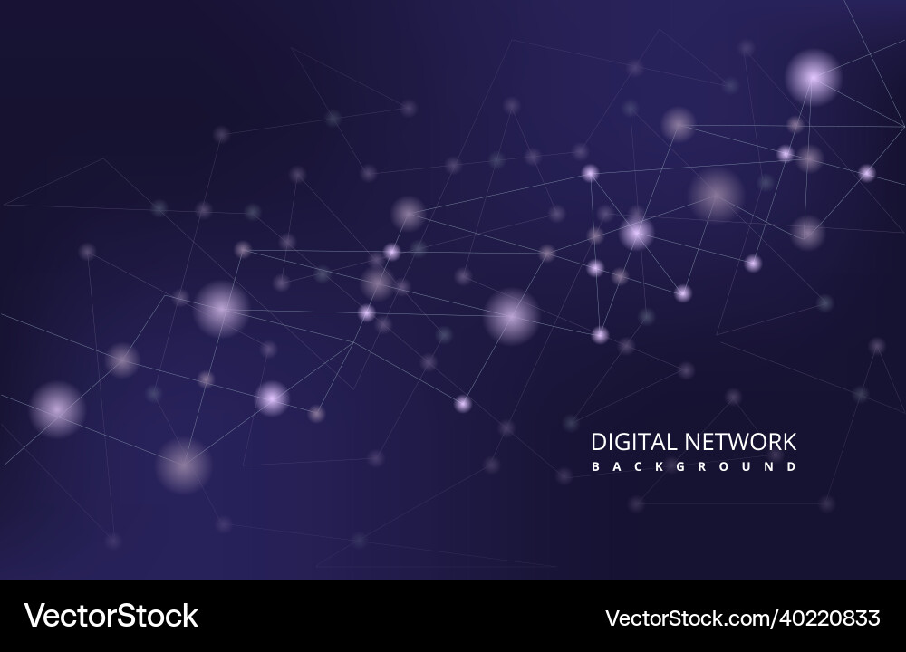 Nebula digital network connection technology Vector Image