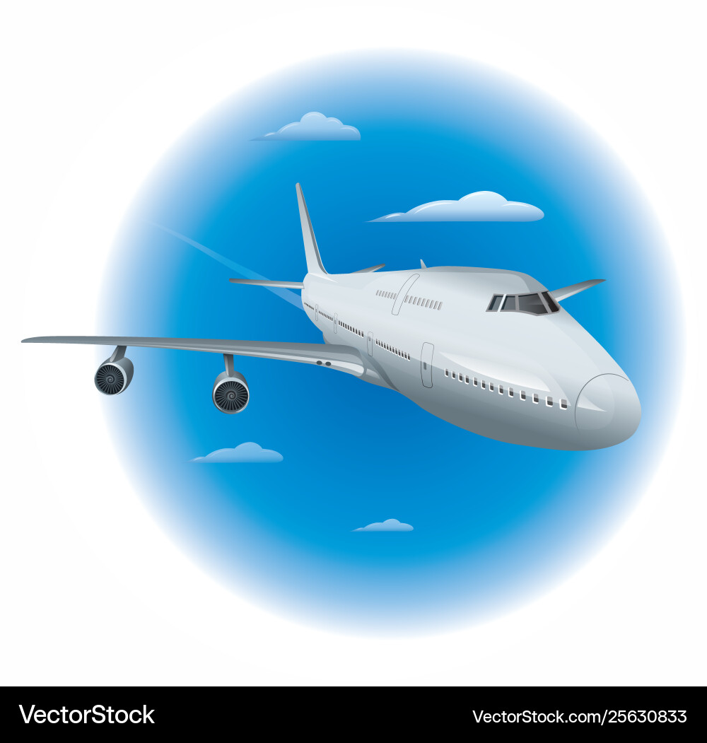 Passenger airplane Royalty Free Vector Image - VectorStock