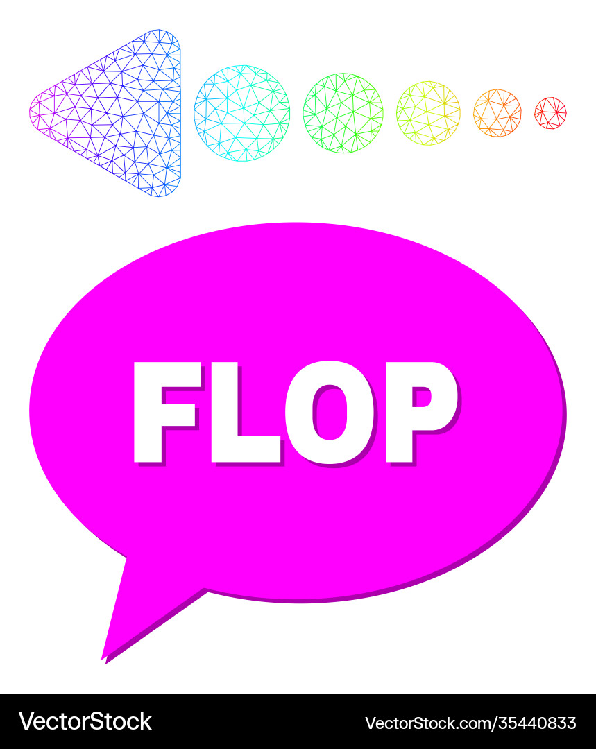Rainbow net gradient arrow left icon and flop Rainbow net gradient arrow left icon and flop vector image